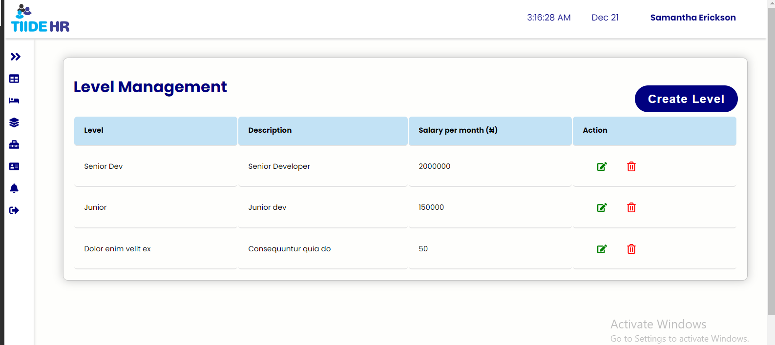 Dashboard screenshot