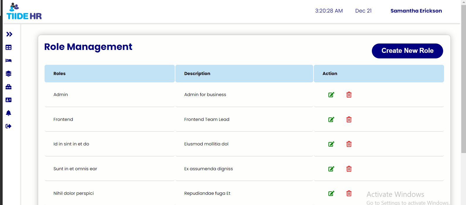 Dashboard screenshot